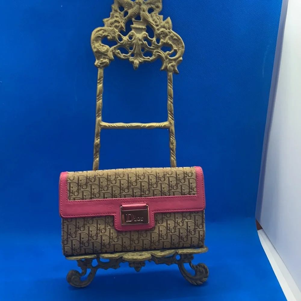 Christian Dior Dorrisimo Pink Monogram‎ Trotter Long Flap Wallet serial #